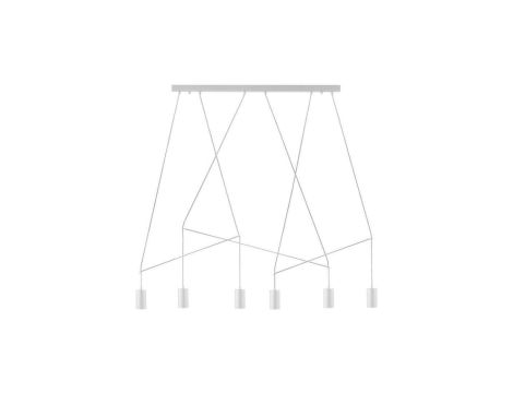 Nowodvorski lampa wisząca IMBRIA GU10 x 6 Stal lakierowana Przewód w oplocie Biały ~220-230 V MAX: 35W