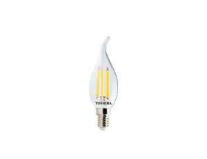 Toshiba Żarówka E14 CF35 led 4,5W 2700K DIM ściemnialna RETRO Vintage filament 470lm świeca płomyk