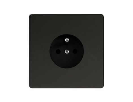 Varilight Metal gniazdo R/TV/SAT czarne Linia Metal stal nierdzewna