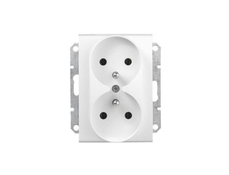 Sedna Gniazdo podwójne z/u 16A białe SDN2800921