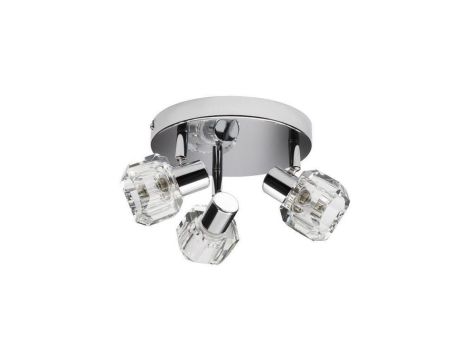 Kanlux oprawa ścienno-sufitowa GLASO EL-3O, chrom, 3xG9, okrągła, regulowana, szklny klosz
