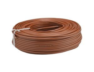 Przewód prądowy H03VVH2-F / OMYp 300V 2x0,75 płaski brązowy linka Mercor 50m