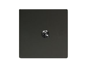 Govena Metal Włącznik uchylny pojedynczy kolor czarny mat + czarne irydium