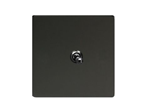 Govena Metal Włącznik uchylny pojedynczy kolor czarny mat + czarne irydium