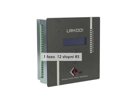 Regulator mocy biernej, pomiar jednoprądowy, 12 wyjść, komunikacja RS LRM001/11-12 RS
