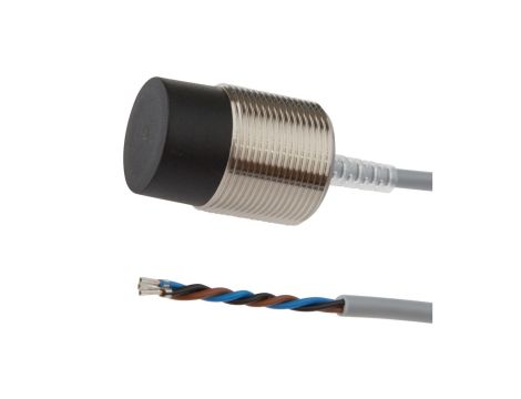Czujnik indukcyjny M30x1,5 dł: 40mm niezabudowany Sn: 20mm 10-30V PNP NC kabel 2m PVC IP67 IN30E195
