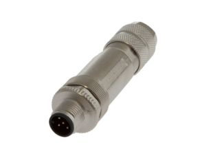 Złącze kablowe męskie proste M12 5 pin połączenie śrubowe fi5-8mm ekranowane 4A 60V -40-85stC IP67 VK003Y29