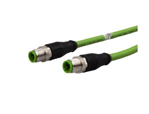 Złącze do samokonfekcjonowania M12 męski 4pin prosty kodowanie D M12 męski 4pin prosty kodowanie D 1m PUR VK10E254