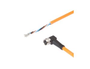 Złącze do samokonfekcjonowania M8 kątowe żeńskie 4-pinowe końcówka niezarobiona 4x0.25mm 30V 90 stC IP67 TPU VK20R371