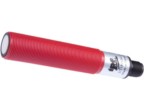 Czujnik ultradźwiękowy, dyfuzyjny, M18x1 dł. 100, Sn: 80-1600, 12-30VDC, UT180324