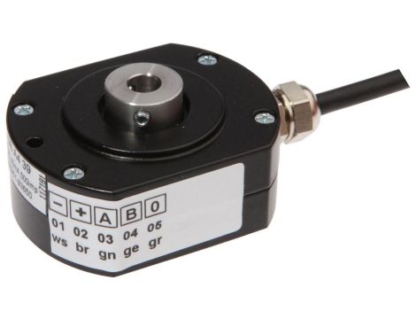 VD98A439, enkoder obrotowy, Ø51mm 26long, Wał drążony 6mm, 500 impulsów, 5-30V DC, Kabel 8pin 2m, IP65