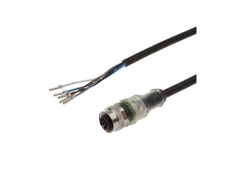 Kabel połączeniowy, 10m, M12 żeński 5-PIN prosty, Końcówka wolna, 5x0,34mm, PUR, Ø5,2mm, 30V, -30-90C, IP67, TPU, 4A, VKA00825