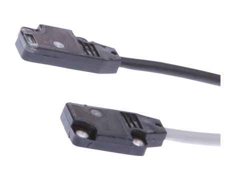 OYQ30203, czujnik optyczny, bariera świetlna, 10x3,5x14mm, Sn: 1m 12-24V DC, PNP NC (rozwierny), kabel 2m PVC, IP67
