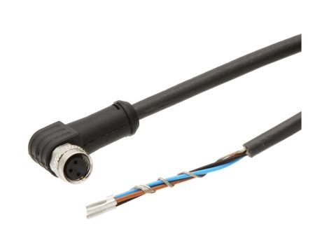 VK205071, Kabel połączeniowy, 2 m, żeński M8 (gniazdo) 3-pinowy kątowy, wolny koniec przewodu, 3x0,34 mm, PUR
