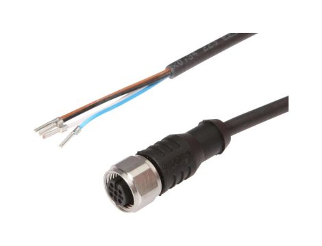 VKAEC615 Kabel połączeniowy, 15 m, gniazdo M12 4-stykowe proste, wolny koniec kabla, PUR (poliuretan)