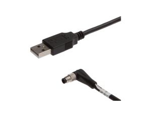 VK207U40 Kabel połączeniowy RS232/USB, 2 m, wtyczka M5 kątowa, wtyczka USB-A prosta, PUR (poliuretan)