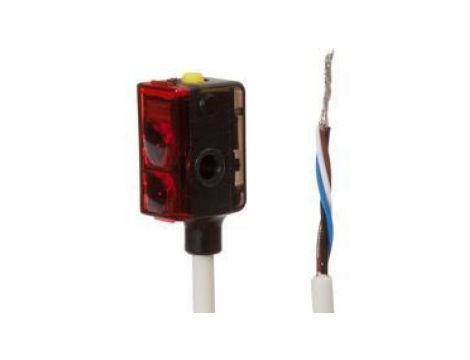 OTQ90100 Czujnik optyczny, przycisk, 10-30V DC, PNP programowalny/konfigurowalny, kabel 2m