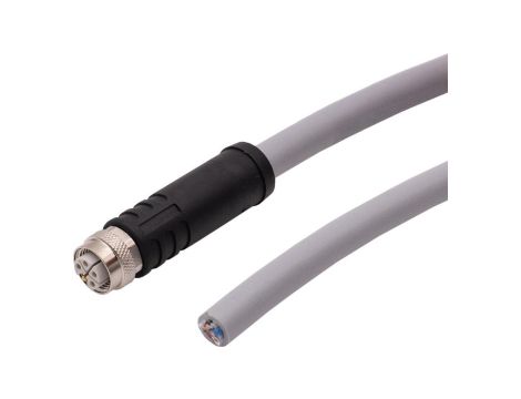 VKAEF001 Kabel połączeniowy, 15 m, gniazdo M12 5-stykowe kodowane L proste, wolna końcówka kabla, PUR (poliuretan)