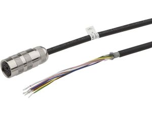 VK505C44 Kabel połączeniowy, 5 m, gniazdo M16 12-stykowe proste, wolny koniec kabla, 12-żyłowy, 300 V, IP67, ekranowany