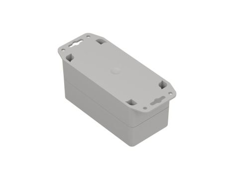 ZP150.50.60UJp TM PC - Obudowa plastikowa ZP150.50.60 jasny dół - bezbarwna góra z tulejkami mosiężnymi PC