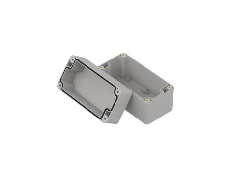 ZP120.60.75SJ-IP67 TM PC - Obudowa hermetyczna ZP120.60.75 jasna z uszczelką zalewaną i tulejkami mosiężnymi PC