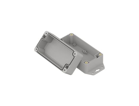 ZP120.60.60SUJp-IP67 TM ABS-PC - Obudowa hermetyczna ZP120.60.60 jasny dół z uszami - bezbarwna góra z uszczelką zalewaną i tule