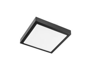 Plafon LED Oprawa Lampa Sufitowa Ścienna Kwadrat Czarny 2xE27 IP44
