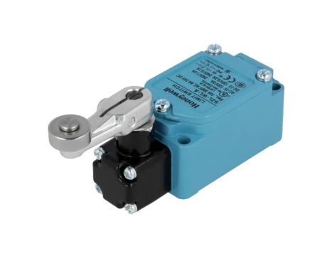 Wyłącznik krańcowy dźwignia R 38mm, rolka metalowa Ø17,5mm SZL-WL-A