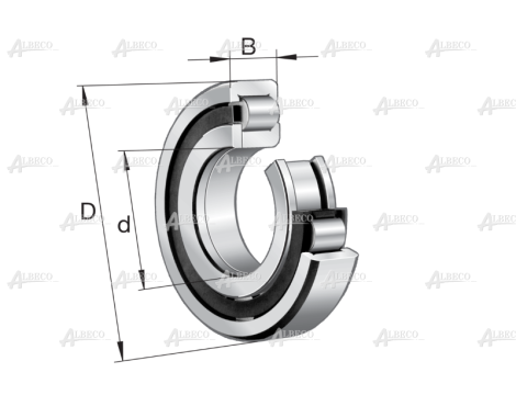 SKF - Łożysko walcowe jednorzędowe, NUP 2209 ECP/C3 45.0 x 85.0 x 23.0