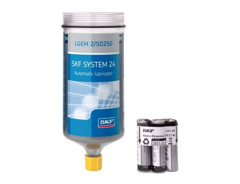 SKF - Wkład smarownicy, do wysokich obciążeń, zestaw uzupełniający z bateriami, LGEM 2/SD250