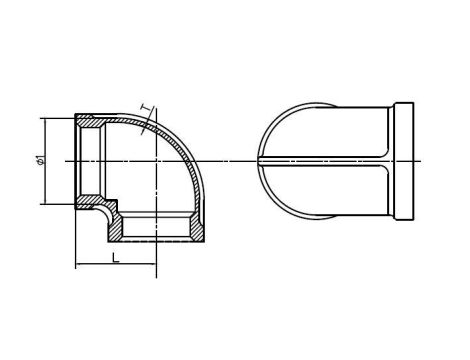 Kolanko gwintowane nierdzewne G 3/8 GW, stal 316 - 2