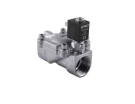 Zawór elektromagnetyczny membranowy 2/2 NC, G 1, NBR, NC, 0,15-25 bar, DN25, 230V AC, stal nierdz.