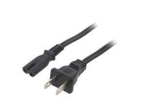 Kabel: 2x18AWG, IEC C7 żeński,NEMA 1-15 (A) wtyk, 3m LT-301+503B SPT-2 18/2 105C BLK 3M