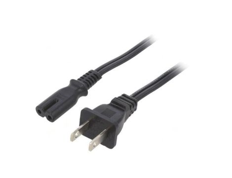 Kabel: 2x18AWG, IEC C7 żeński,NEMA 1-15 (A) wtyk, 3m LT-301+503B SPT-2 18/2 105C BLK 3M