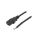 Kabel: 3x0,75mm2, IEC C13 żeński, 1m, 10A LT-501 H05VV-F 0.75/3C BLK 1M END
