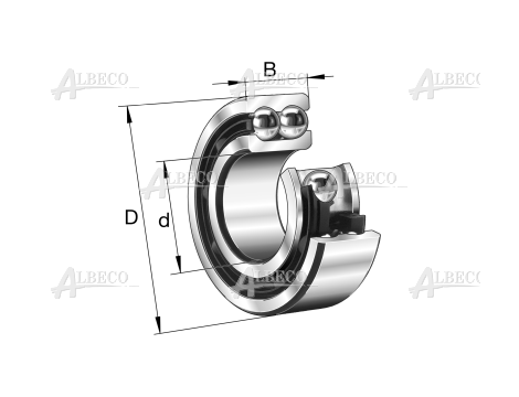 ZKL - Łożysko skośne dwurzędowe , 3316 C3 ZKL, 80 x 170 x 68,3