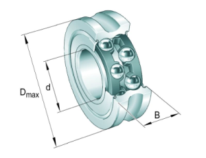 INA - Rolka profilowana , LFR50/5-6-2Z INA, 5 x 17 x 8