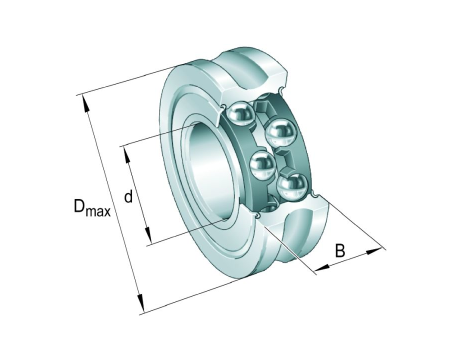 INA - Rolka profilowana , LFR50/5-6-2Z INA, 5 x 17 x 8