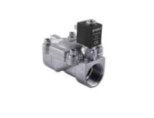 Zawór elektromagnetyczny membranowy 2/2 NC, G 1, FKM, NC, 0,15-25 bar, DN25, 230V AC, stal nierdz.