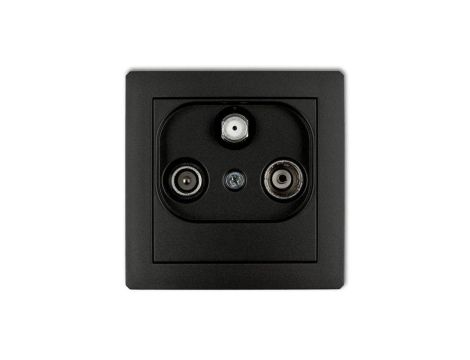 DECO Gniazdo RTV-SAT końcowe czarny mat 12DGST