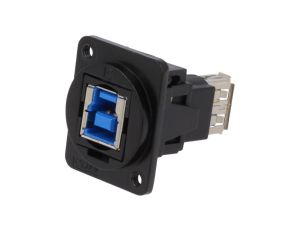 Łącznik USB A - USB B 3.0 FT metal 19x24mm CP30206NM3B