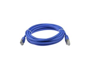 Patchcord FTP kat.5e kabel sieciowy LAN 2x RJ45 linka niebieski 3m