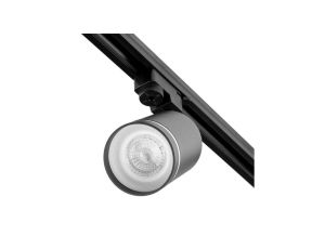 Reflektor Szynowy GU10 Czarny Lampa z Ozdobnym Pierścieniem do Szynoprzewodów Jednofazowych