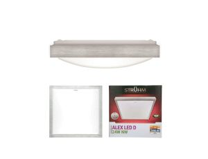 Lampa sufitowa plafon natynkowy kwadratowy ALEX D LED 24W 4000K 03245 STRUHM