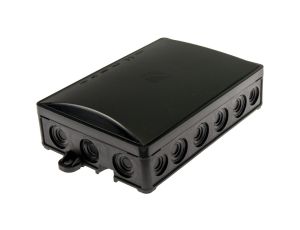 Puszka instalacyjna hermetyczna 90x130 klik, 18 dławików, czarna