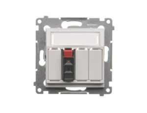 Gniazdo głośnikowe poj. białe