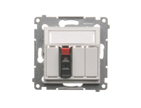 Gniazdo głośnikowe poj. białe