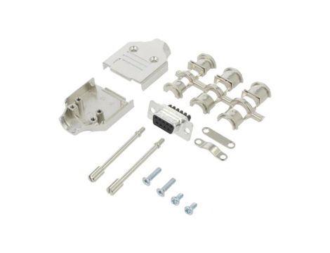 D-Sub żeńskie proste zacisk śrubowy na przewód 13mm -PIN 9 L17MHDM09+L77DE09SST