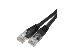 Patchcord UTP kat.5e kabel sieciowy LAN 2x RJ45 linka czarny 0,25m