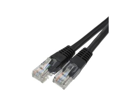 Patchcord UTP kat.5e kabel sieciowy LAN 2x RJ45 linka czarny 0,25m